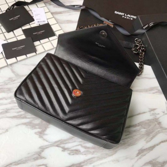 Replica YSL Saint Laurent Media Monogram Kate Chain Borse a tracolla Nero Replica YSL Saint Laurent Media Monogram Kate Chain Borse a tracolla Nero