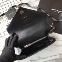 YSL Saint Laurent Media Monogram Kate Chain Borse a tracolla Nero