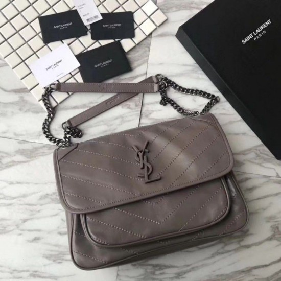 Replica YSL Saint Laurent Medium Niki Chain Borse Grigia Replica YSL Saint Laurent Medium Niki Chain Borse Grigia