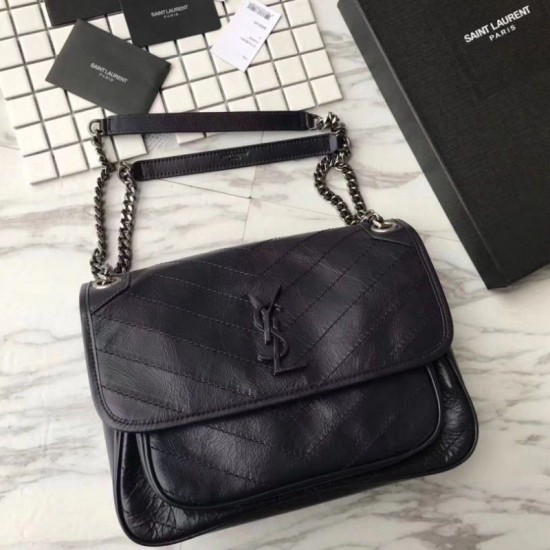 Replica YSL Saint Laurent Medium Niki Chain Borse Nero Replica YSL Saint Laurent Medium Niki Chain Borse Nero