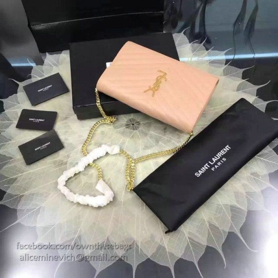 Replica Portafoglio Saint Laurent in grano di albicocca De Poudre Textured Matelasse Leather 377828 Replica Portafoglio Saint Laurent in grano di albicocca De Poudre Textured Matelasse Leather 377828