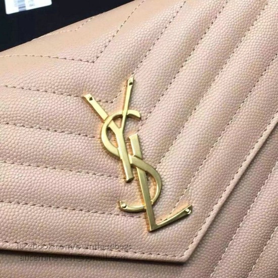 Replica Portafoglio Saint Laurent in grano di albicocca De Poudre Textured Matelasse Leather 377828 Replica Portafoglio Saint Laurent in grano di albicocca De Poudre Textured Matelasse Leather 377828