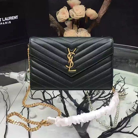 Replica Raccoglitore YSL Saint Laurent della catena di cuoio della Matelasse di Green Grained Replica Raccoglitore YSL Saint Laurent della catena di cuoio della Matelasse di Green Grained