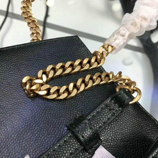 Replica Raccoglitore YSL Saint Laurent della catena di cuoio della Matelasse di Green Grained Replica Raccoglitore YSL Saint Laurent della catena di cuoio della Matelasse di Green Grained