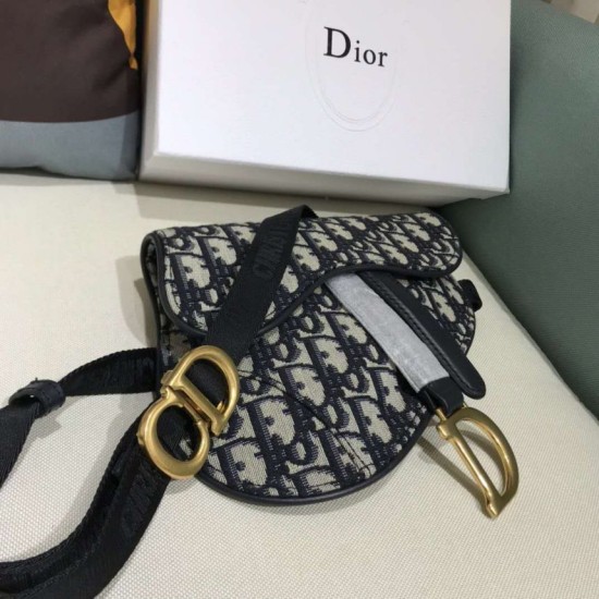 Replica Cintura Christian Dior Saddle Camouflage Pouch Nero