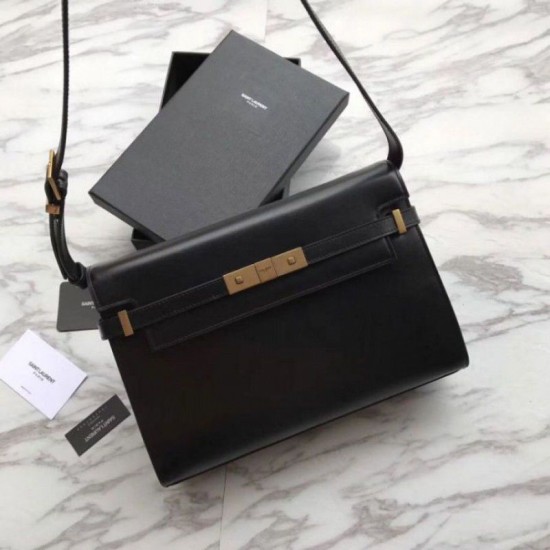 Replica Borsa a tracolla Baguette YSL Saint Laurent Manhattan nera Replica Borsa a tracolla Baguette YSL Saint Laurent Manhattan nera