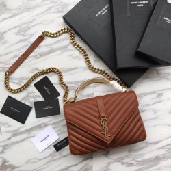 Borsa da college YSL Saint Lauren Classic Medium Monogrammarrone