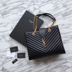 Borsa shopping YSL Saint Laurent Pelle di vitello Nera