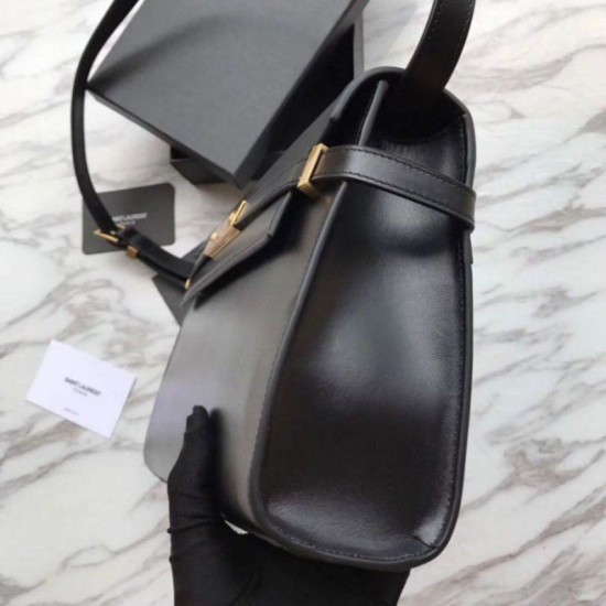 Replica Borsa a tracolla Baguette YSL Saint Laurent Manhattan nera Replica Borsa a tracolla Baguette YSL Saint Laurent Manhattan nera