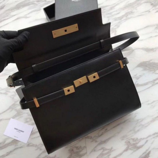 Replica Borsa a tracolla Baguette YSL Saint Laurent Manhattan nera Replica Borsa a tracolla Baguette YSL Saint Laurent Manhattan nera