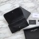 Replica Portafoglio grande YSL Saint Laurent Niki in pelle nera increspata vintage Replica Portafoglio grande YSL Saint Laurent Niki in pelle nera increspata vintage