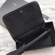 Replica Portafoglio grande YSL Saint Laurent Niki in pelle nera increspata vintage Replica Portafoglio grande YSL Saint Laurent Niki in pelle nera increspata vintage