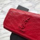 Replica Portafoglio grande YSL Saint Laurent Niki in pelle increspata vintage rosso Replica Portafoglio grande YSL Saint Laurent Niki in pelle increspata vintage rosso