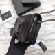 Replica Portafoglio a catena YSL Saint Laurent Niki in pelle nera increspata vintage Replica Portafoglio a catena YSL Saint Laurent Niki in pelle nera increspata vintage