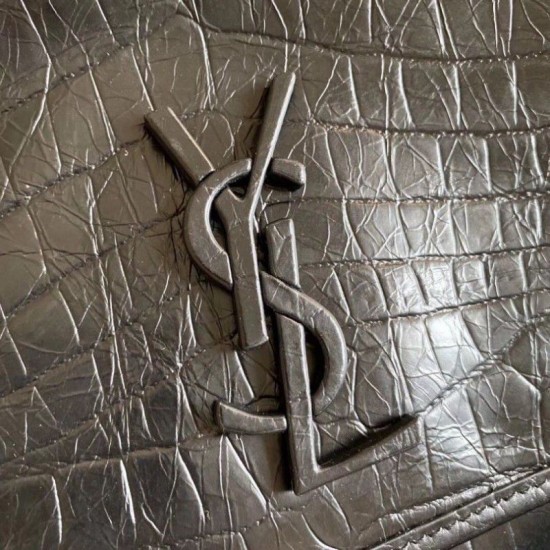 Replica Borsa a catena media Niki YSL Saint Laurent in coccodrillo nera Replica Borsa a catena media Niki YSL Saint Laurent in coccodrillo nera