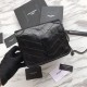 Replica Portafoglio a catena YSL Saint Laurent Niki in pelle nera increspata vintage Replica Portafoglio a catena YSL Saint Laurent Niki in pelle nera increspata vintage