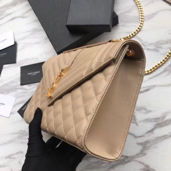 Replica Busta bustina YSL Saint Laurent Albicocca goffrata grana Replica Busta bustina YSL Saint Laurent Albicocca goffrata grana