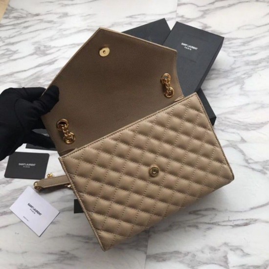 Replica Busta bustina YSL Saint Laurent Albicocca goffrata grana Replica Busta bustina YSL Saint Laurent Albicocca goffrata grana