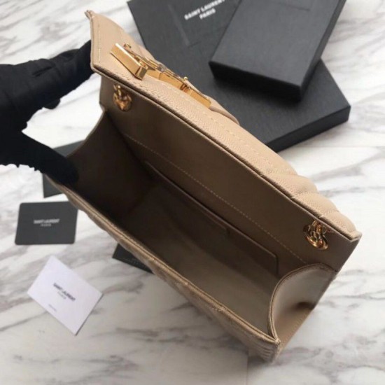 Replica Busta bustina YSL Saint Laurent Albicocca goffrata grana Replica Busta bustina YSL Saint Laurent Albicocca goffrata grana