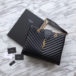 Borsa shopping YSL Saint Laurent Pelle di vitello Nera
