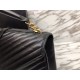 Replica Saint Laurent grandi borse Monogram universitari in nero di capra Replica Saint Laurent grandi borse Monogram universitari in nero di capra