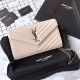 Replica YSL Saint Laurent Granulato Matelasse Chain Portafoglio Beige Replica YSL Saint Laurent Granulato Matelasse Chain Portafoglio Beige