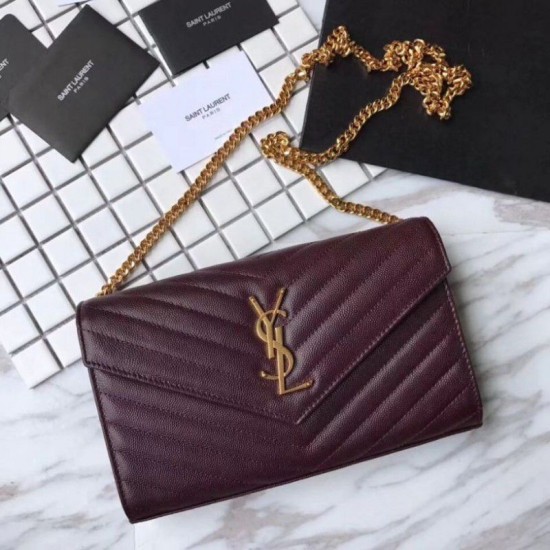 Replica YSL Saint Laurent Granulato Matelasse Chain Portafoglio Chiaretto Replica YSL Saint Laurent Granulato Matelasse Chain Portafoglio Chiaretto
