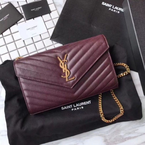 Replica YSL Saint Laurent Granulato Matelasse Chain Portafoglio Chiaretto Replica YSL Saint Laurent Granulato Matelasse Chain Portafoglio Chiaretto