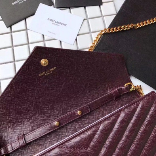 Replica YSL Saint Laurent Granulato Matelasse Chain Portafoglio Chiaretto Replica YSL Saint Laurent Granulato Matelasse Chain Portafoglio Chiaretto
