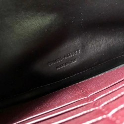 YSL Saint Laurent Granulato Matelasse Chain Portafoglio Chiaretto