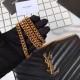 Replica YSL Saint Laurent Granulato Matelasse Chain Portafoglio Nero Replica YSL Saint Laurent Granulato Matelasse Chain Portafoglio Nero