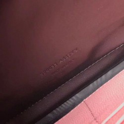 YSL Saint Laurent Granulato Matelasse Chain Portafoglio Rosa