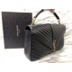 Replica Saint Laurent grandi borse Monogram universitari in nero di capra Replica Saint Laurent grandi borse Monogram universitari in nero di capra