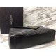 Replica Saint Laurent grandi borse Monogram universitari in nero di capra Replica Saint Laurent grandi borse Monogram universitari in nero di capra
