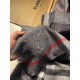Replica Scialle Burberry Aquatic Cashmere Small Check 75 x 220 Grigio
