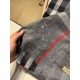 Replica Scialle Burberry Aquatic Cashmere Small Check 75 x 220 Grigio