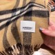 Replica Burberry Scialle in lana cashmere con motivo tartan a doppia faccia con logo 30 x 180 marrone
