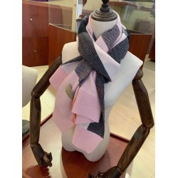 Burberry scialle classico in cashmere con motivo check grande 60 x 180 rosa