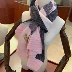 Burberry scialle classico in cashmere con motivo check grande 60 x 180 rosa
