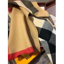 Burberry classico grande scialle in cashmere a quadri 60 x 180 marrone