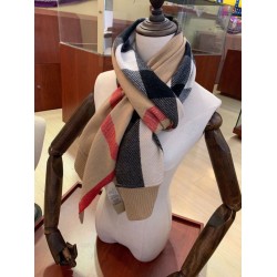Burberry classico grande scialle in cashmere a quadri 60 x 180 marrone