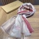 Replica Sciarpa Burberry classica in cashmere con motivo tartan e ricamo cavallo 100 x 200