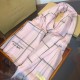 Replica Sciarpa Burberry in filato lurex color block in cashmere con motivo tartan 90 x 200