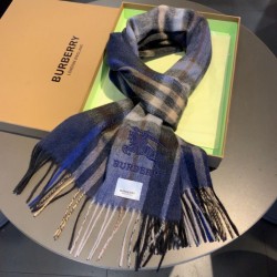 Scialle Burberry misto cashmere e lana 32 x 200