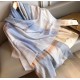 Replica Sciarpa Burberry classica in cashmere con motivo tartan e ricamo cavallo 100 x 200