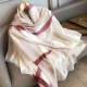 Replica Sciarpa Burberry classica in cashmere con motivo tartan e ricamo cavallo 100 x 200