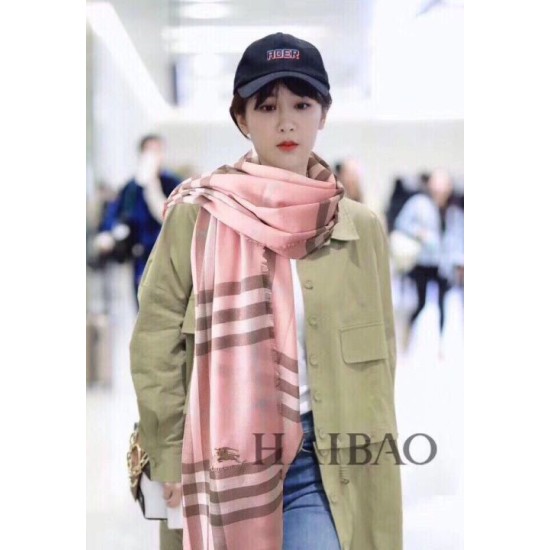 Replica Burberry Scialle Cashmere Classic check 70 x 220