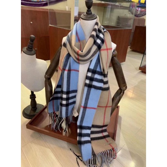 Replica Burberry Scialle in cashmere con motivo check classico 30 x 250