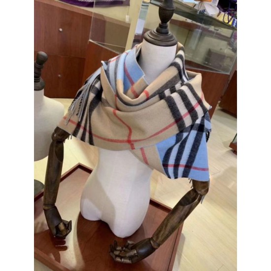 Replica Burberry Scialle in cashmere con motivo check classico 30 x 250