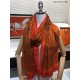 Replica Sciarpa lunga in cashmere con motivo tartan Hermes Sky Horse 110 x 200 arancione
